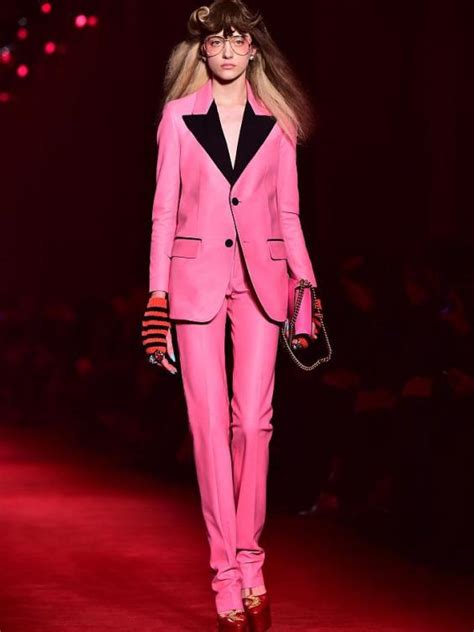 gucci pink suit